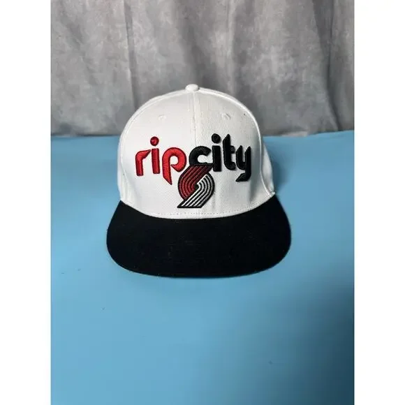 Rip City White & Black Hat Adjustable Size - Picture 1 of 7